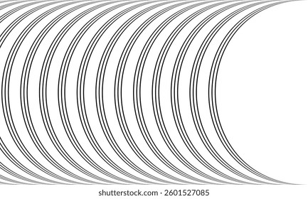 abstract trendy black three line arch pattern perfect for background.