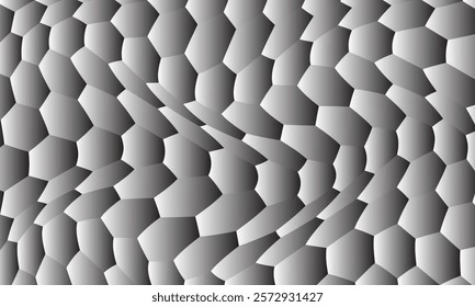 abstract trendy black white gradient polygon wave pattern perfect for background.