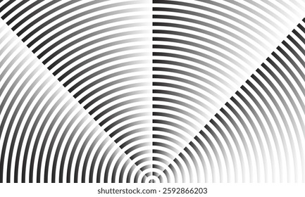 abstract trendy black white gradient circular line pattern art perfect for background.