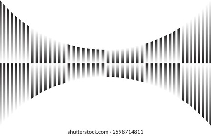 abstract trendy black white gradient irregular bulge line pattern art perfect for background.