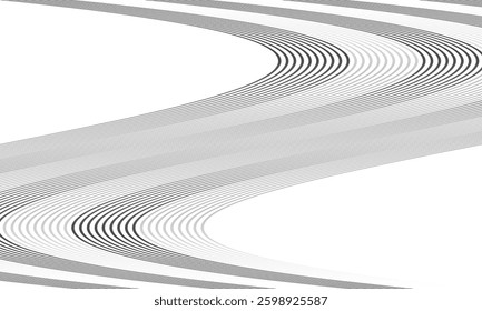 abstract trendy black white gradient edgy flowing flag line pattern perfect for background.