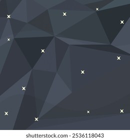 Resumo Trendy azul celestial poligonal fundo estrelas papel de parede vetor design