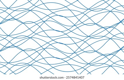 abstract trendy blue wave lines design perfect for background.