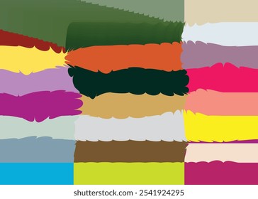 Abstract trendy bright and colorful creative empty banners design element set on black background