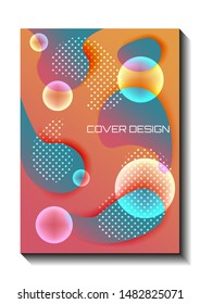 Abstract trendy bubble style covers design. Colorful  gradients background modern template design for web. Cool gradients. Future geometric pattern wallpaper for print. Eps10