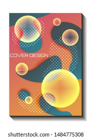 Abstract trendy bubble style covers design. Colorful  gradients background modern template design for web. Cool gradients. Future geometric pattern wallpaper for print. Eps10