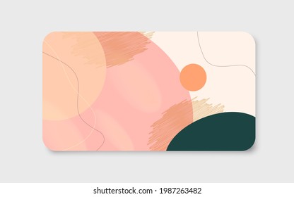 Resumen de la plantilla de diseño de tarjetas de moda. Hermosas formas geométricas líquidas en blanco para tarjeta de visita personal.