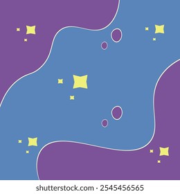 Abstract Trendy Celestial Fantasy Blue Purple Wallpaper Background Vector Design