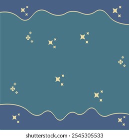 Abstract Trendy Celestial Fantasy Retro Wallpaper Background Vector Design