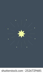 Abstract Trendy Celestial Mobile Phone  Wallpaper Blue Yellow Vector Design