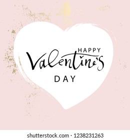 Abstract Trendy Chic Happy Valentine's Day Background. Romantic illustration for postcards, greeting cards, wedding invitations, anniversary, social media, banners, poster, party, save the date, blog