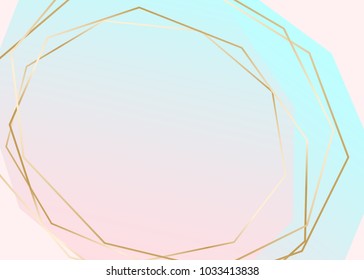 Abstract Trendy Chic Pastel Gradient Geometric Background. Vector illustration for fashion banners, invitation cards, wedding, birthday, party, poster, web, business card.
