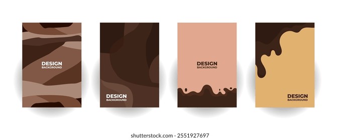 Abstract trendy chocolate wavy universal artistic background templates. Good for cover, invitation, banner, placard, brochure, poster, card, ui, flyer and other.