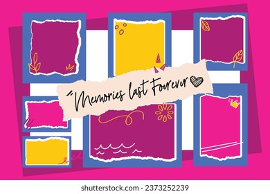 abstract trendy collage vibrant color background 02