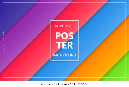 Abstract trendy colorful background with realistic overlap concept. Paper shape vector design template for use frame, modern, cover, banner advertising, corporate brochure, wallpaper