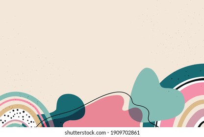 Abstract trendy colorful background template. Can use for greeting card, banner, print design, brochure, poster, flyer. Template for your design.