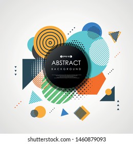 Abstract trendy colorful geometric pattern cover design. You can use for modern design, ad, template, artwork, flyer. illustration vector eps10