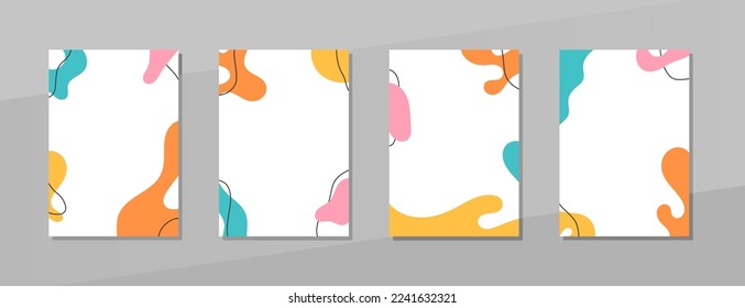 Abstract trendy colorful wavy universal artistic background templates. Good for cover, invitation, banner, placard, brochure, poster, card, ui, flyer and other.