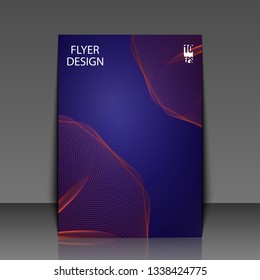 Abstract trendy colors background with blur gradient elements. Flyer template. Eps10 Vector illustration