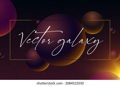 Abstract Trendy colourful background with galaxy look and podium for brochure, flyer, greeting, branding and products mockup