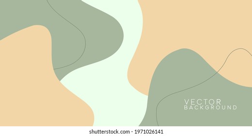Abstract trendy cover design template. Modern organic wavy shapes and line composition background. Vector