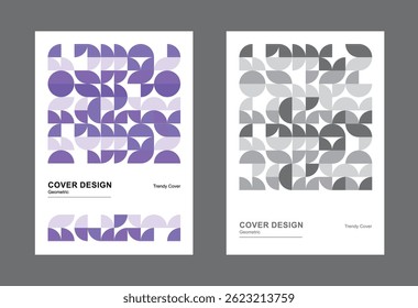 Diseño de cubiertas Abstractas y de moda y forma geométrica, Formas abstractas para folletos, cubiertas y Anuncios.	