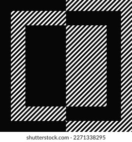 Abstract trendy creative minimalist black and white art. Geometric background.