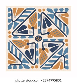 Abstract trendy creative universal pattern. Hand drawn Scandinavian design. Poster, card, banner, invitation, flyer, cover, brochure. Vector illustration.