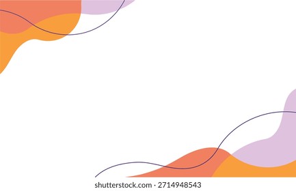 abstract trendy curvy shape frame background