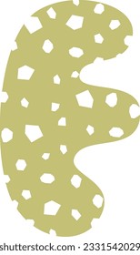 Abstract trendy cutout shape with stripes. 