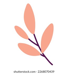 Abstract trendy doodle art. Set of hand drawn plant, curve, shape, object, blob. Design element. Flat vector cartoon illustration isolated on white background.
