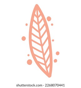 Abstract trendy doodle art. Set of hand drawn plant, curve, shape, object, blob. Design element. Flat vector cartoon illustration isolated on white background.