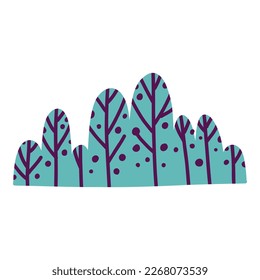 Abstract trendy doodle art. Set of hand drawn plant, curve, shape, object, blob. Design element. Flat vector cartoon illustration isolated on white background.