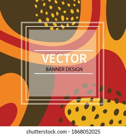 Abstract, trendy, editable template for print design. Vector illustration in a flat style.
