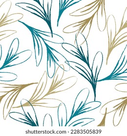 Abstract trendy exotic floral jungle pattern. Collage contemporary seamless pattern. Hand drawn cartoon style pattern.