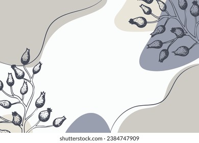 Abstract trendy floral background template