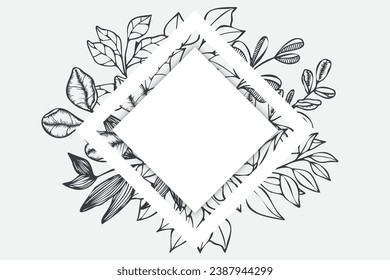 Abstract trendy floral background template	
