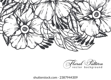 Abstract trendy floral background template	
