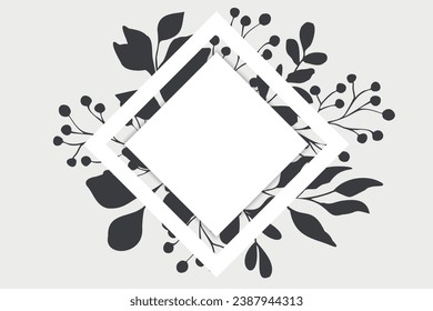 Abstract trendy floral background template	

