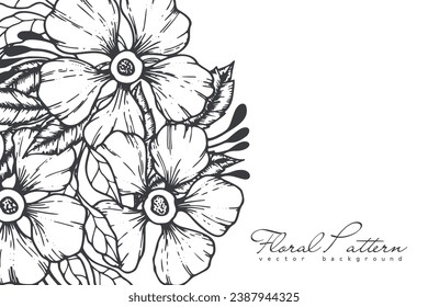 Abstract trendy floral background template	
