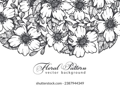 Abstract trendy floral background template	
