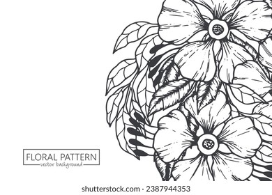Abstract trendy floral background template	
