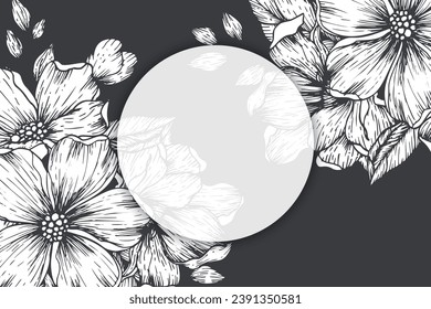 Abstract trendy floral background template