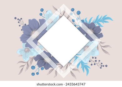 Abstract trendy floral background template
