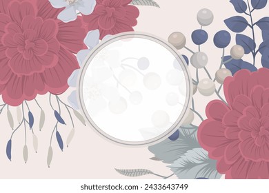 Abstract trendy floral background template