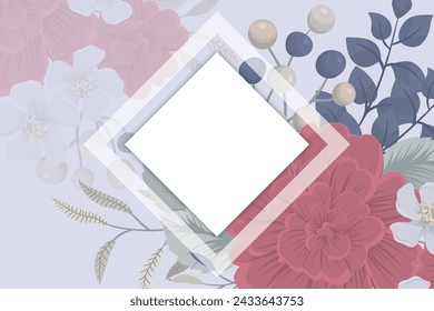 Abstract trendy floral background template