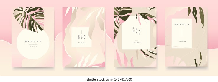 Abstract trendy floral universal artistic templates. Good for cover, invitation, banner, placard, brochure, poster, card, flyer and other.