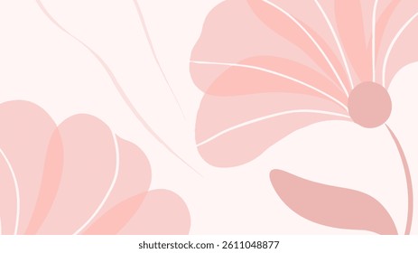 Abstract trendy flowers background  for print, wallpaper, clipart, wall art for home decoration