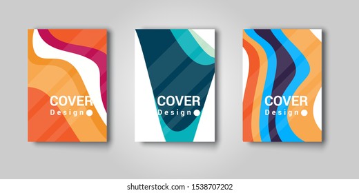 Abstract trendy flowing geometric pattern background texture for poster cover design. Modern vector wave shape for brochure