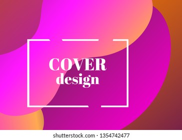 Abstract trendy fluid wavy neon background. Violet, orange, red wine colors with gradient. Applicable for landing page, cover, brochure, flyer, magazine design etc. Vector illustration, Eps10.